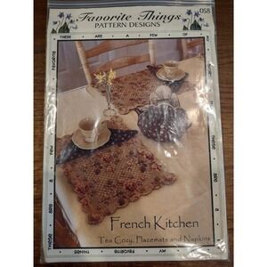 Favorite Things Pattern French Kitchen Tea Cozy Placemats Napkin